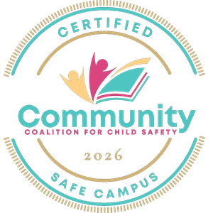 Community Coalition for Child Safety — Certified Safe Campus 2026 Badge