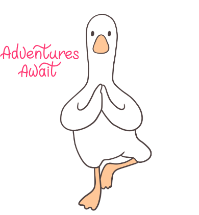 Adventures Await goose illustration